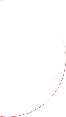 A thin, curved line with a gradient from white at the top to red at the bottom against a transparent background.
