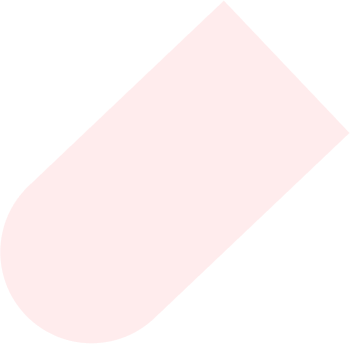 A light pink, rounded rectangle shape is tilted diagonally against a white background.