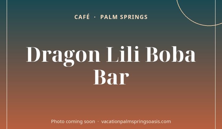 Dragon Lili Boba Bar (photo coming soon)