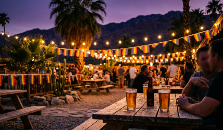 Tool Shed - Palm Springs neighborhood bar patio