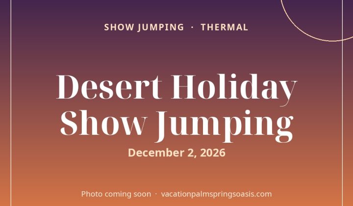 Desert Holiday Show Jumping - photo coming soon