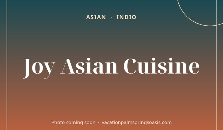 Joy Asian Cuisine (photo coming soon)