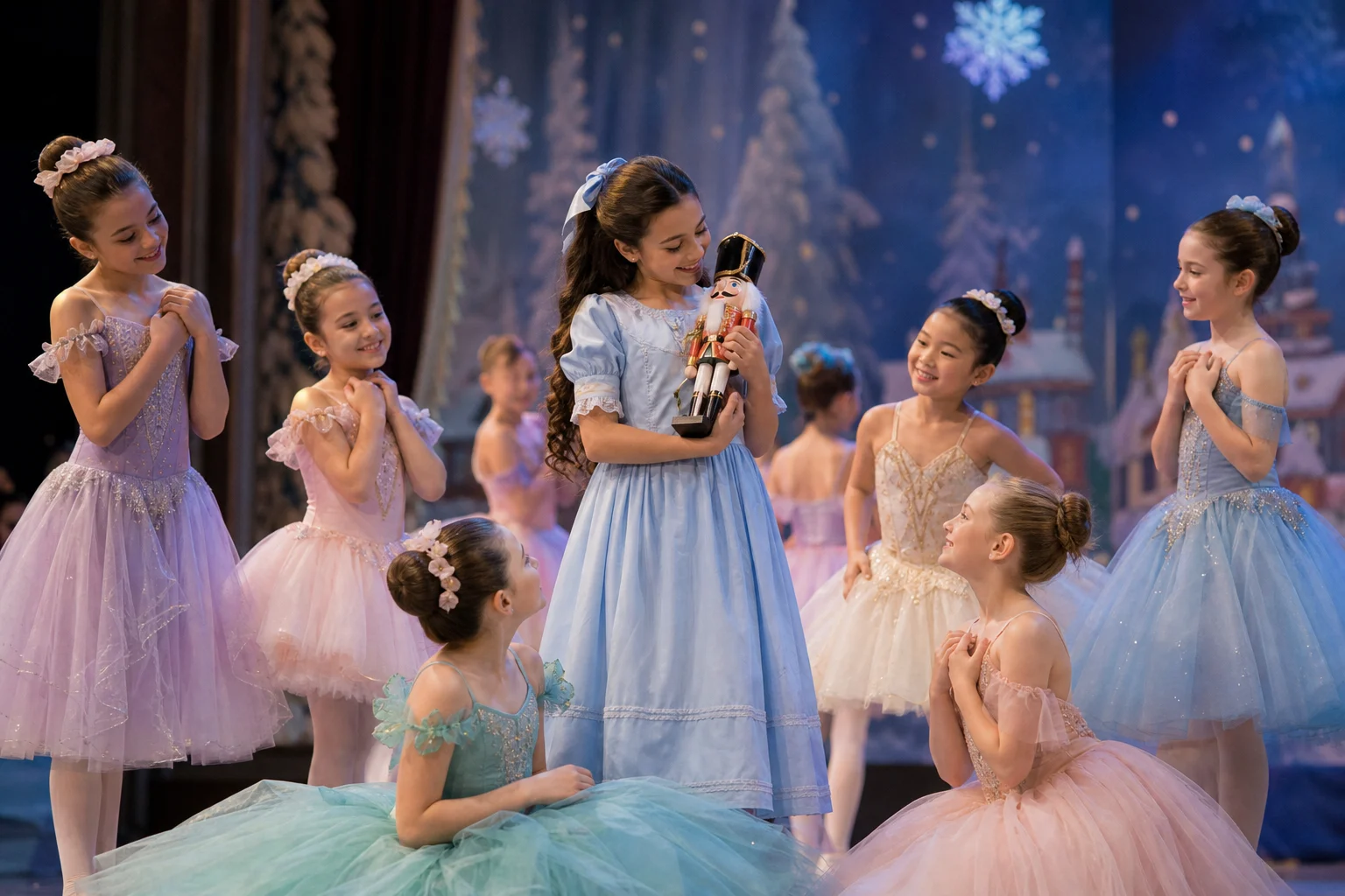 Young dancers in a holiday ballet recital